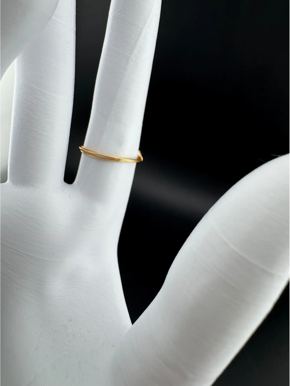 Cultured Pearl Wire Wrap Ring, Size 7 Gold Tone
